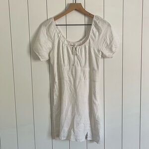 Abercrombie & Fitch White Linen Mini Dress